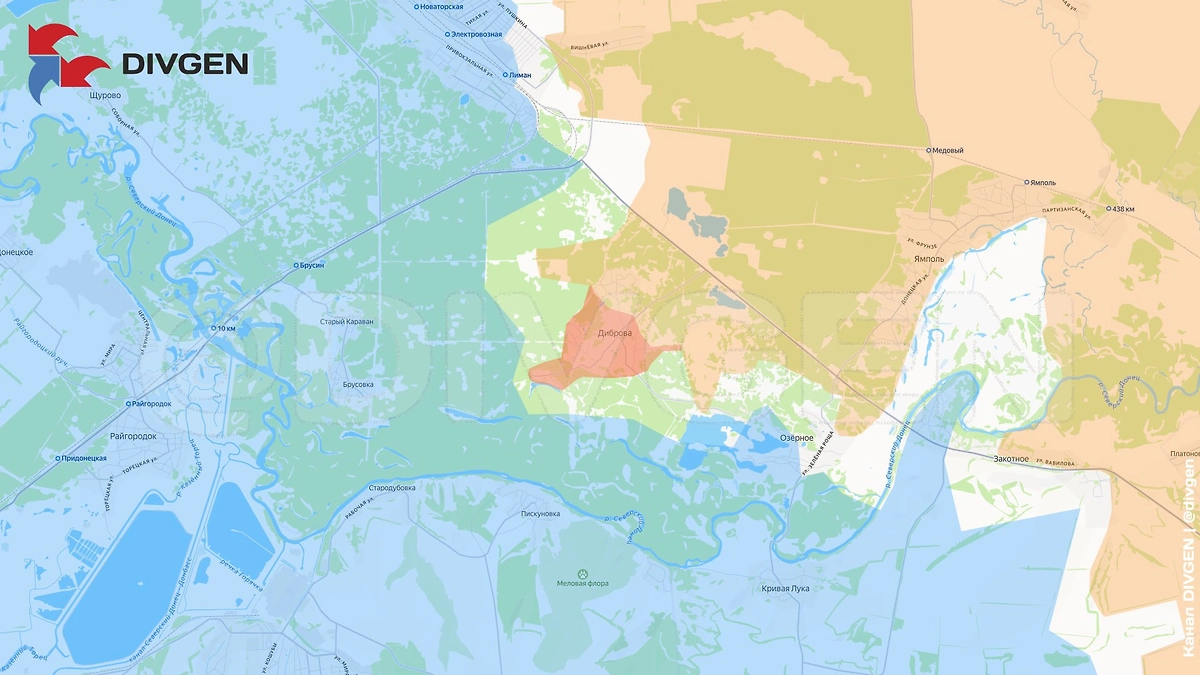 Карта СВО на 30 декабря 2025 года. Краснолиманское направление. Российская армия освободила село Диброва. Фото © Telegram / DIVGEN ???? Карта СВО