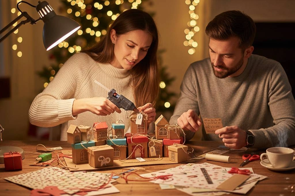 Новогодний календарь своими руками: от простого к сложному. Фото © Nano Banana AI