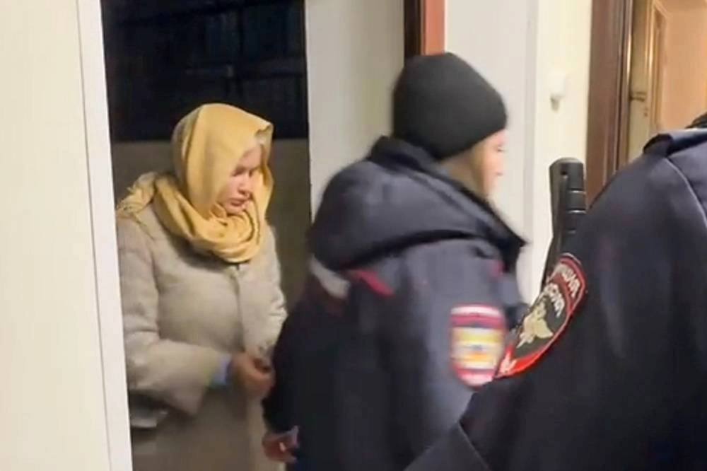 Задержание Анны Хоботовой. Фото © ТАСС / Пресс-служба Мособлсуда