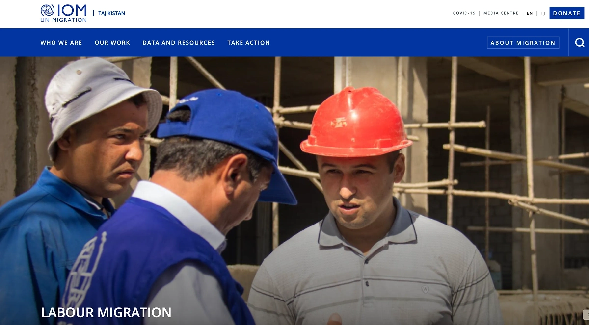 Проблемами трудовой миграции в Таджикистане интересуется даже IOM — Международная организация по миграции, структурное подразделение ООН. Фото © tajikistan.iom.int