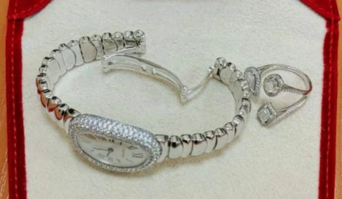 Часы и кольцо, найденные у пассажирки. Обложка © Telegram /  ФТС России | ProТаможню