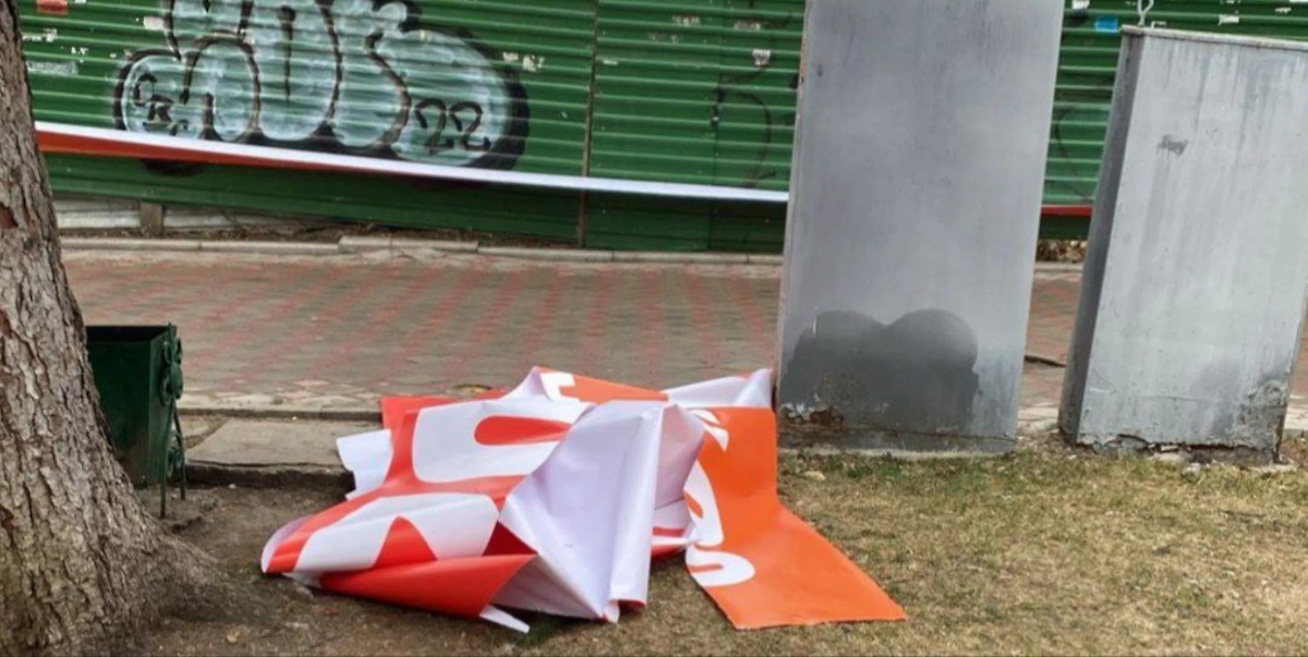 Последствия погрома. Фото © Telegram /  Владимир Крутников