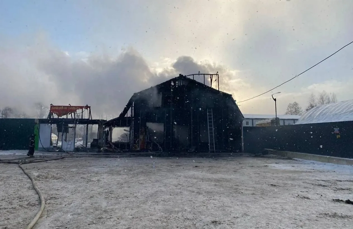 Пострадавшее от взрыва кафе в Ленобласти. Обложка © Telegram / Следком Ленинградской области