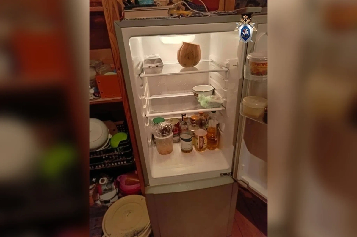 Содержимое холодильника в квартире друидов. Фото © Пресс-служба ГСУ СК РФ по Петербургу