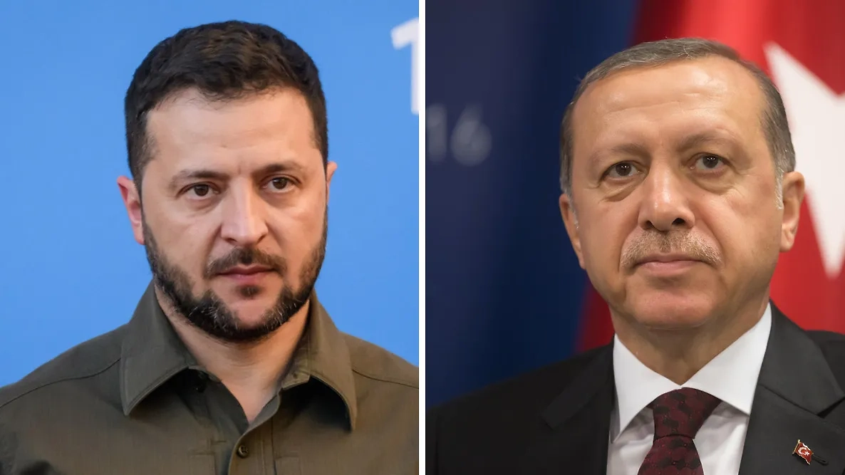 Владимир Зеленский и Реджеп Тайип Эрдоган. Обложка © Shutterstock / FOTODOM /  Gints Ivuskans, Drop of Light