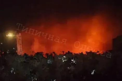 Пожар на подстанции. Фото © Telegram / Типичная Одесса