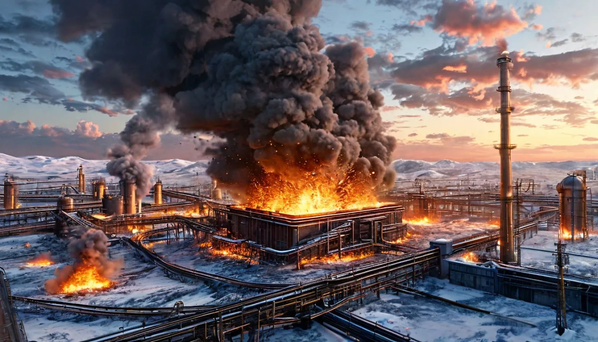 ВС РФ нанесли масштабный удар по энергетическим и военным объектам Украины. Обложка © Шедеврум / Life.ru