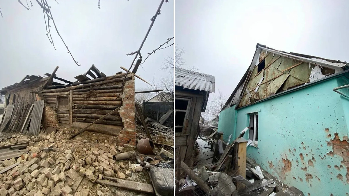 Разбитые строения. Фото © Telegram / Александр Хинштейн