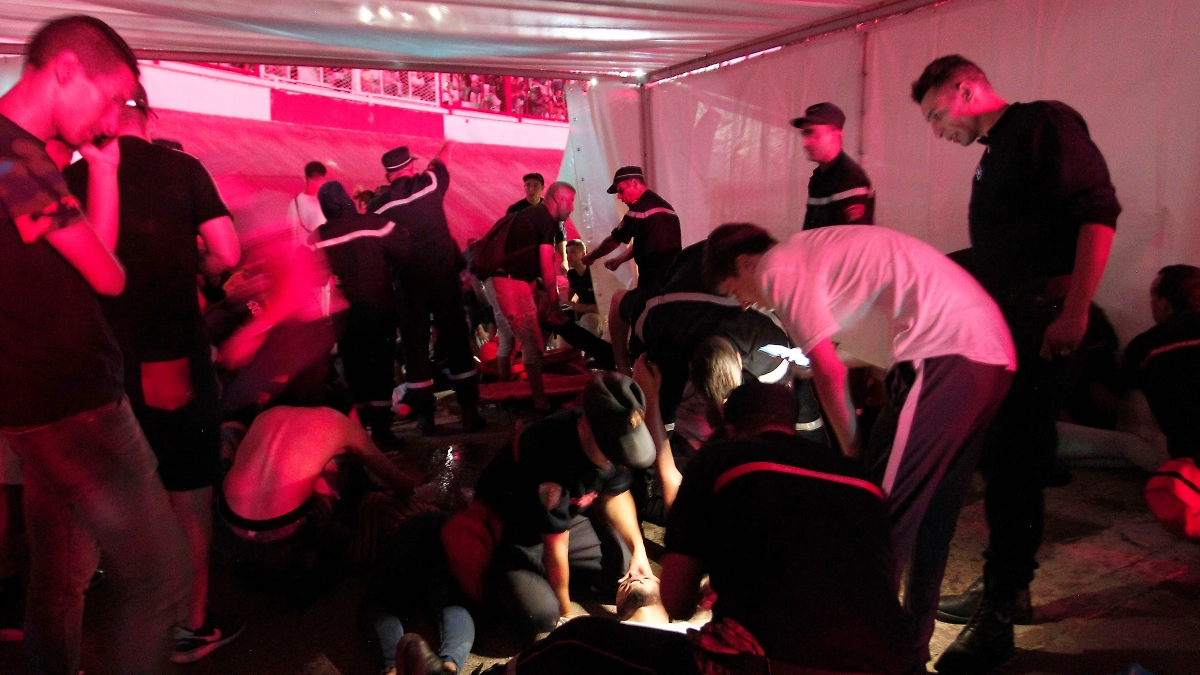 Soolking 2019, паника на стадионе в Алжире. Фото © ТАСС / AP / Fatheh Guidoum