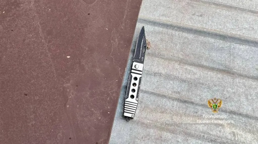 Нож насильника. Фото © Пресс-служба прокуратуры Санкт-Петербурга
