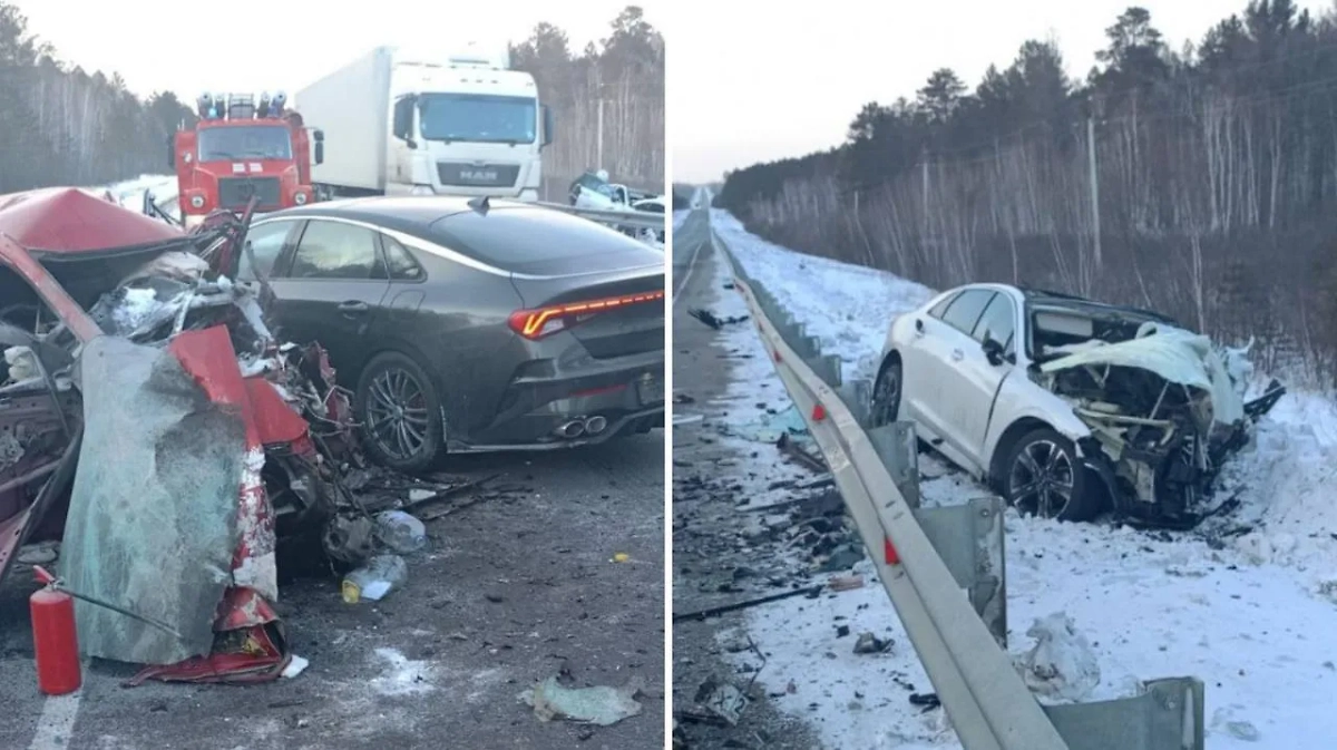 Страшная авария в Амурской области. Обложка © Telegram / Госавтоинспекция Амурской области