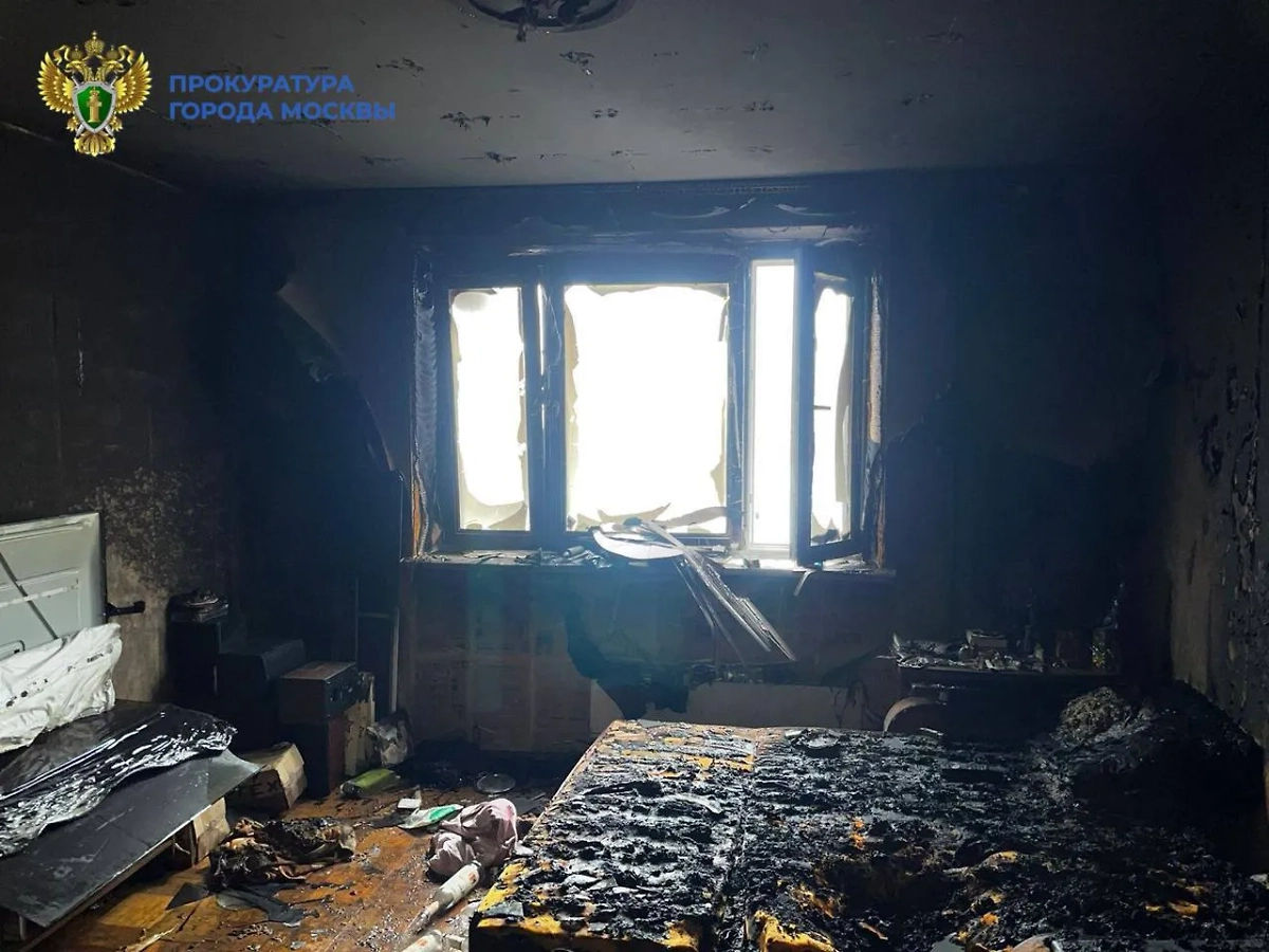 Последствия пожара. Обложка © Telegram / Прокуратура Москвы 