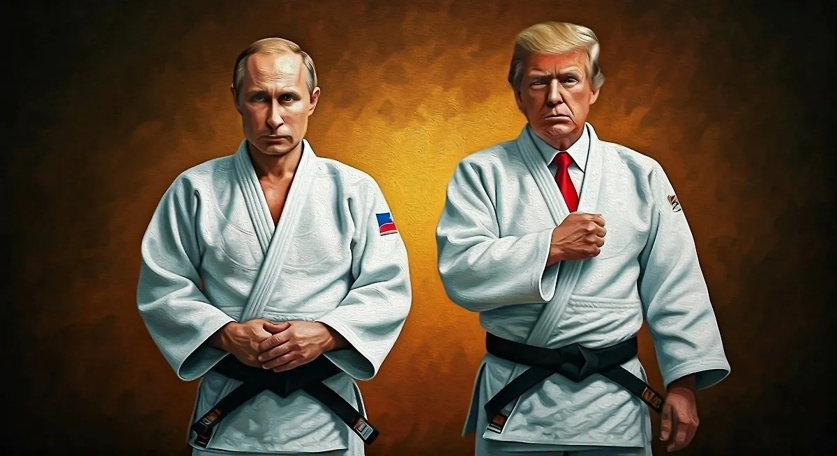 Президент России Владимир Путин с коллегой из США Дональдом Трампом. Обложка © Shutterstock AI / FOTODOM/ Life.ru