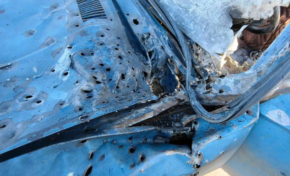 ВСУ ударили по легковушке в Запорожье. Фото © Telegram / Балицкий Евгений