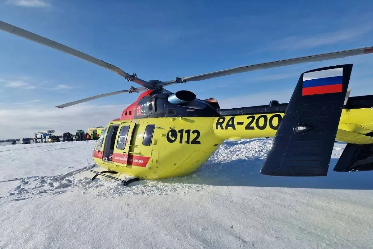 Санитарный вертолёт «Ансат». Обложка © Telegram / Ростех