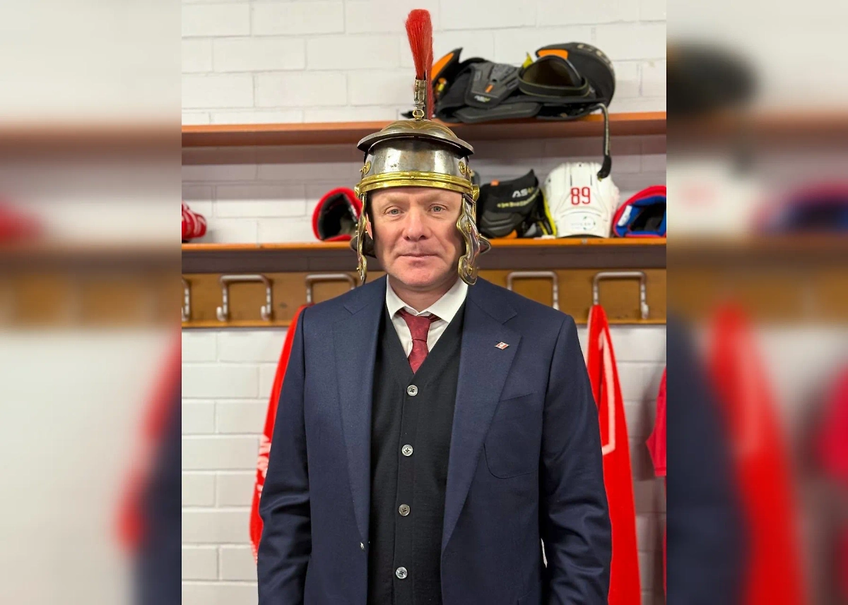 Главный тренер «Спартака» Алексей Жамнов. Обложка © Telegram / ХК «Спартак» Москва