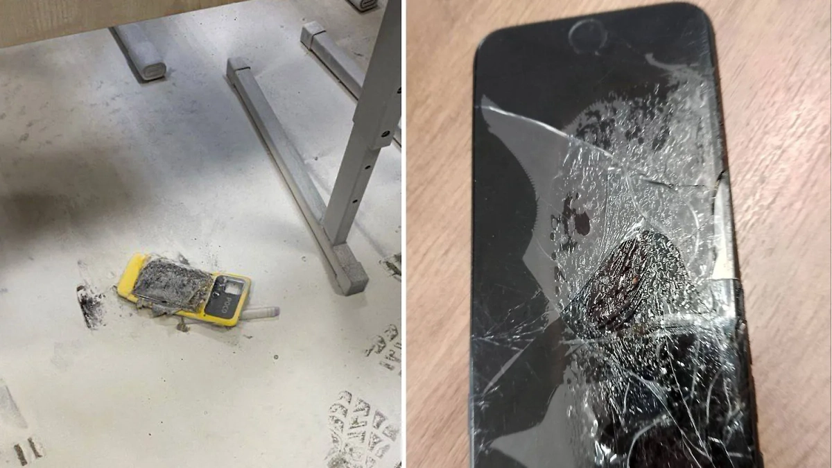 Телефоны загорелись в нижегородской и псковской школах. Обложка © Telegram / МЧС России