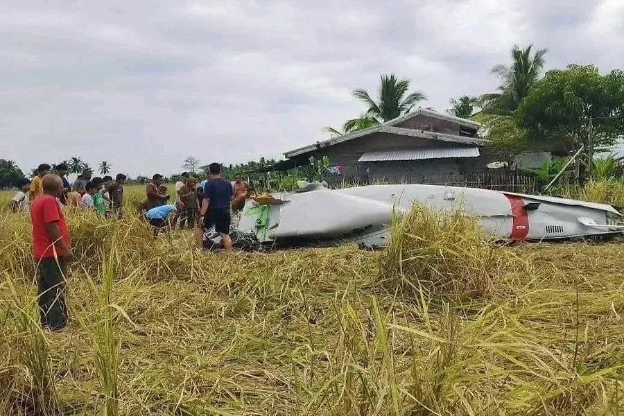 Место падения самолёта. Обложка © X / umadilojan