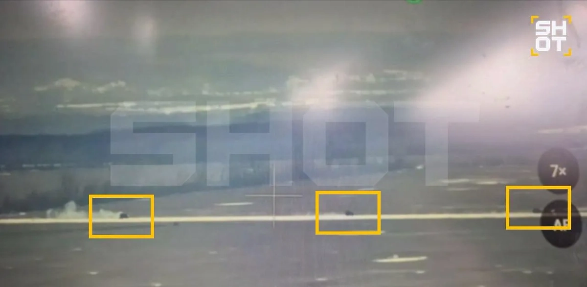 Колонна ВСУ, наступающая в Курской области, протянулась на километр. Фото © Telegram / SHOT