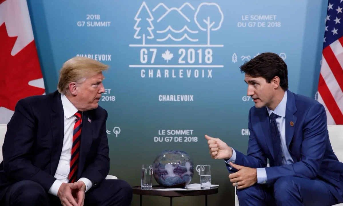 Американский президент Дональд Трамп и премьер-министр Канады Джастин Трюдо/ Фото © X/Justin Trudeau‏