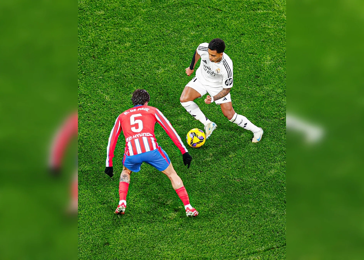 Момент из матча «Реала» и «Атлетико». Обложка © X / Real Madrid C.F.