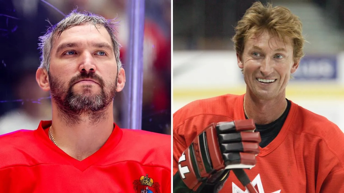 Александр Овечкин и Уэйн Гретцки. Обложка © ТАСС / Сергей Бобылев, © Gettyimages / Jeff Vinnick