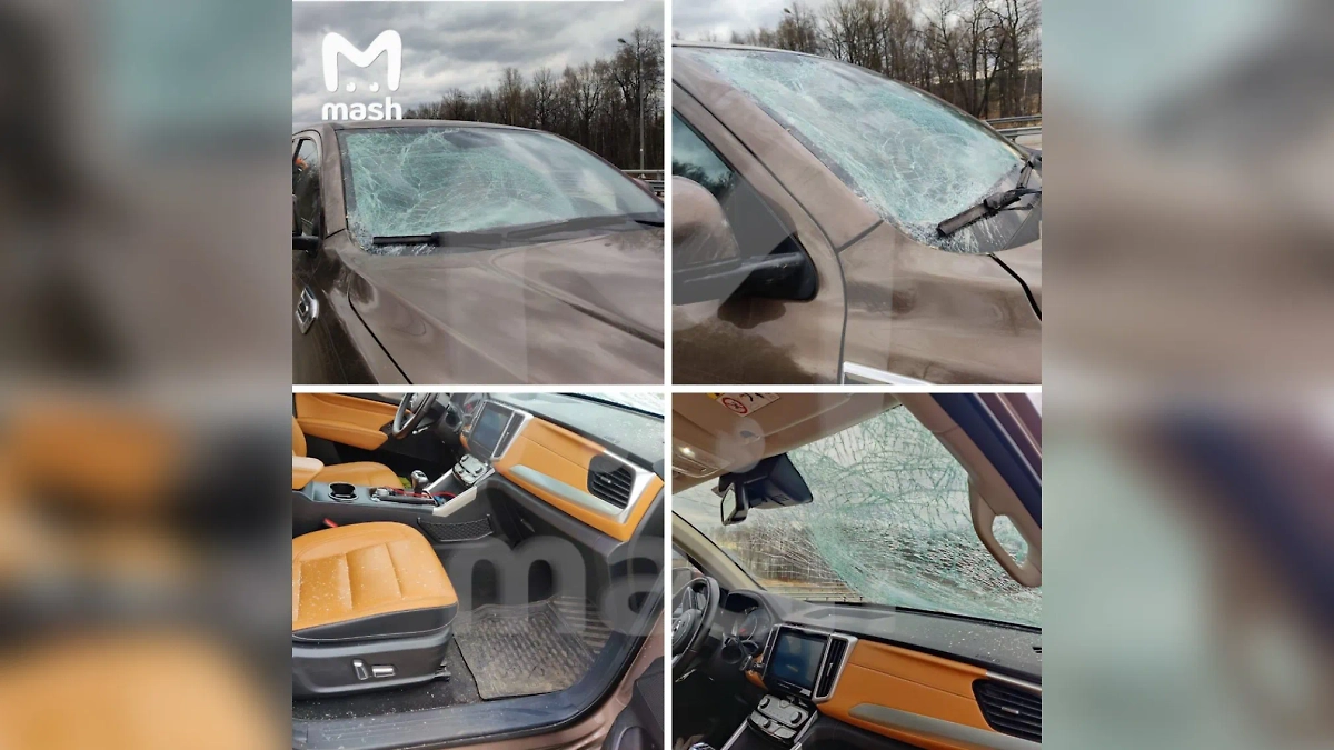 Пострадавшее от урагана авто. Фото © Telegram / Mash