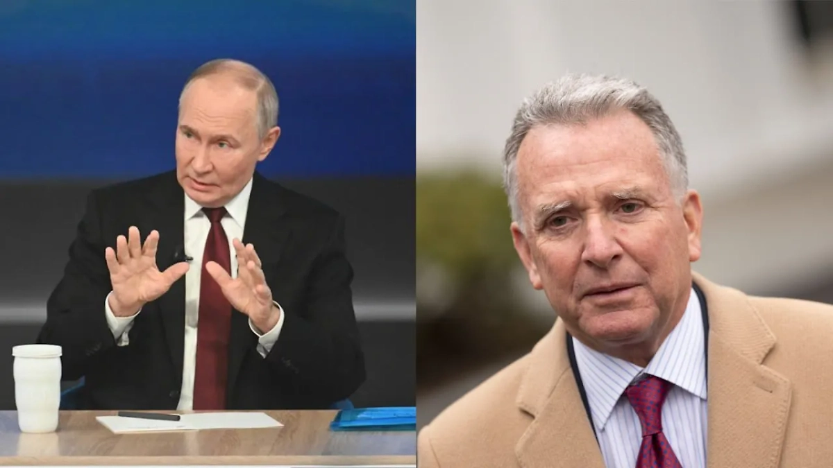 Президент России Владимир Путин и спецпосланник президента США Дональда Трампа Стивен Уиткофф. Обложка © Коллаж Life.ru / Life.ru / ТАСС / ZEUS / Zuma