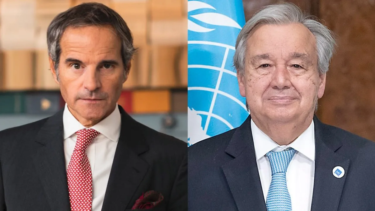 Рафаэль Гросси и Антониу Гутерреш. Обложка © Wikipedia / Quirinale.it / IAEA Imagebank