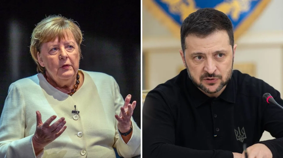 Ангела Меркель и Владимир Зеленский. Обложка © ТАСС / MICHAEL KAPPELER, Zuma