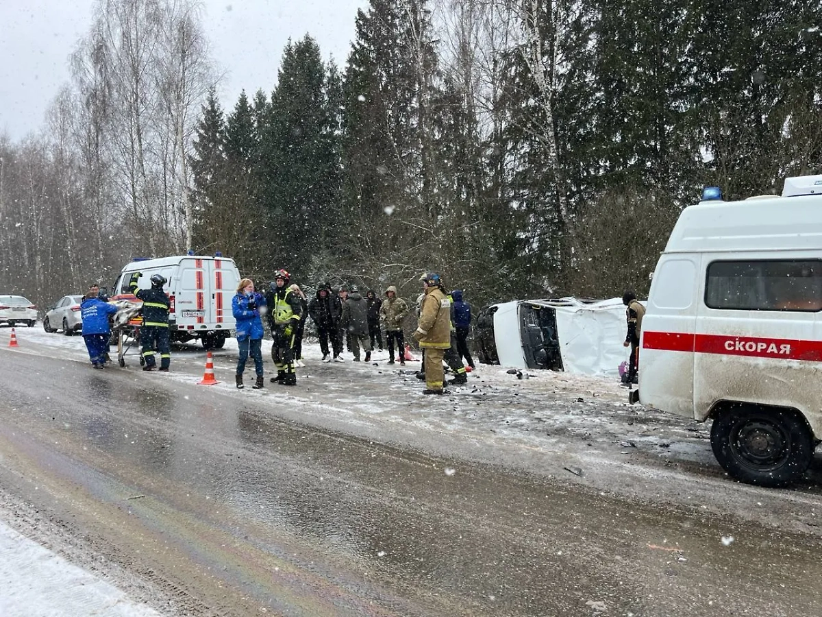 ДТП с маршруткой в Калужской области. Фото © Telegram/Прокуратура Калужской области