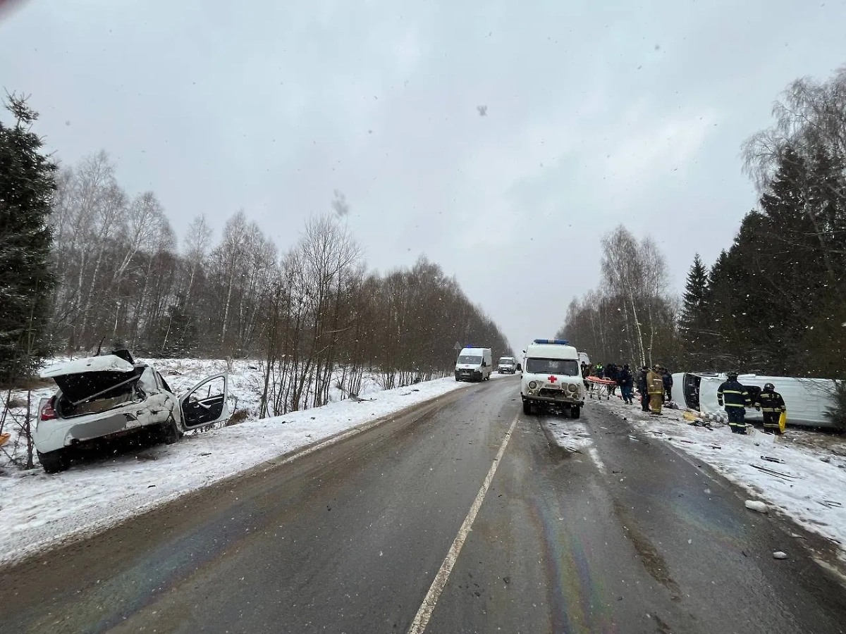 ДТП с маршруткой в Калужской области. Фото © Telegram/Прокуратура Калужской области