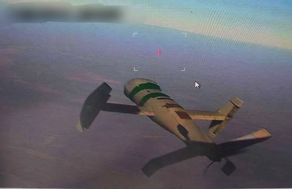 Дрон с другого ракурса. Фото © Telegram / Кирилл Фёдоров