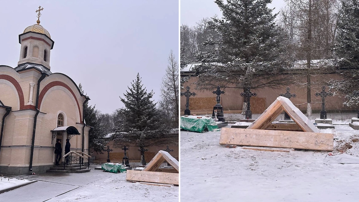 Место погребения схиархимандрита Илия. Обложка © VK / Монастырь Оптина пустынь