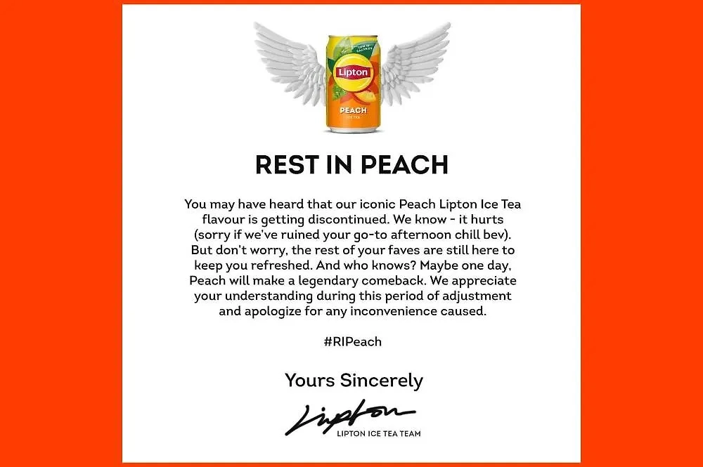 Компания Lipton заявила, что прекращает производство персикового чая. Фото © Instagram (признан экстремистской организацией и запрещён на территории Российской Федерации) / liptonicetea