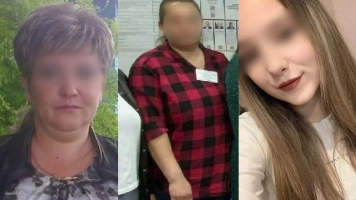 Три женщины, которые до смерти забили мужчину под Калугой. Фото © Telegram / SHOT