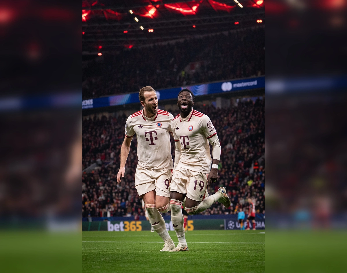 Авторы голов «Баварии» Гарри Кейн и Альфонсо Дэвис. Обложка © X / FC Bayern München