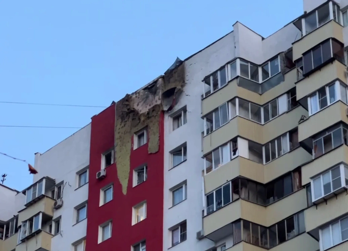 Место атаки украинских БПЛА в Москве. Фото © Life.ru