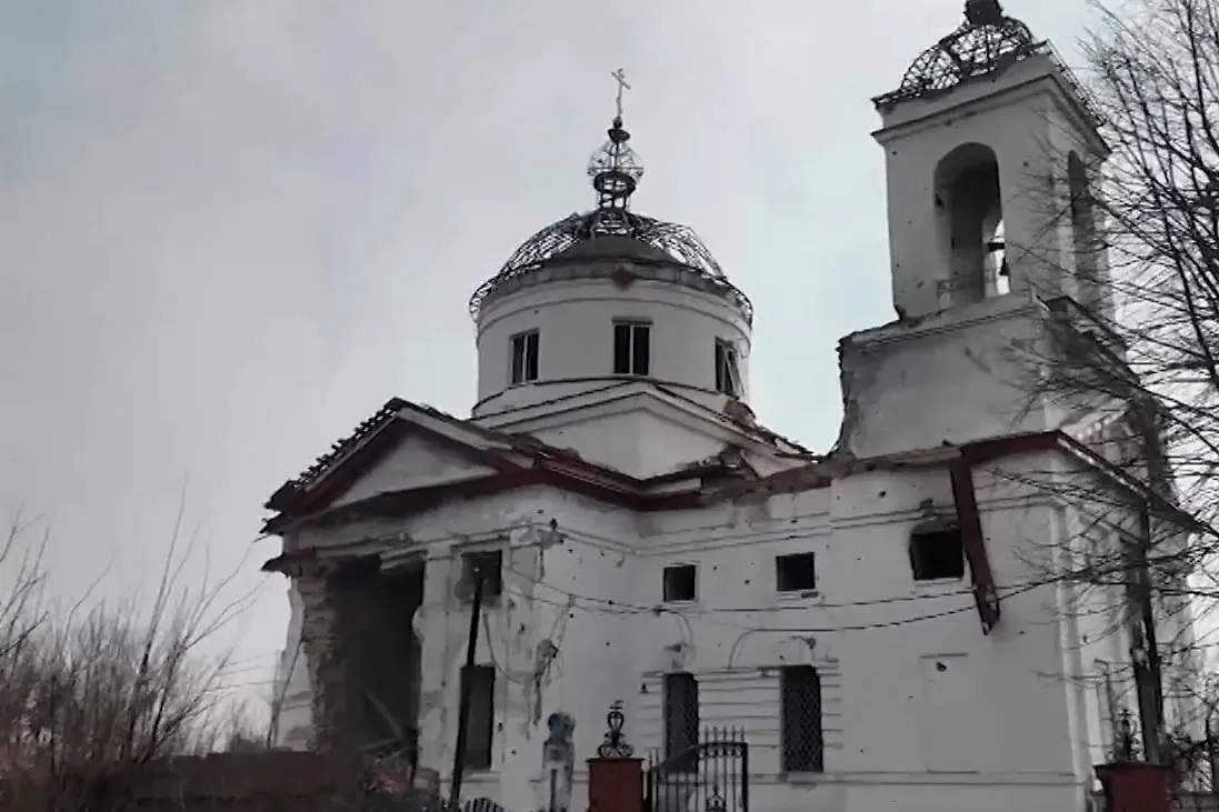 Церковь в селе Черкасское Поречное в Курской области. Обложка © Телеканал «Звезда»