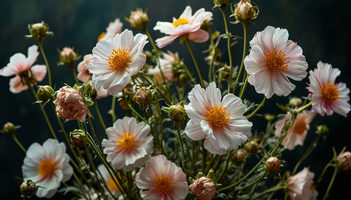Увядший букет цветов можно использовать в интерьере. Обложка © «Шедеврум» / Life.ru