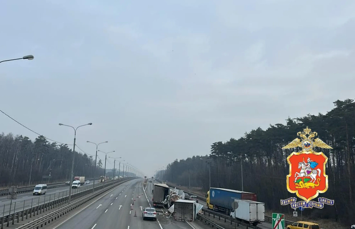ДТП у Подольска. Фото © VK / ГУ МВД по Московской области