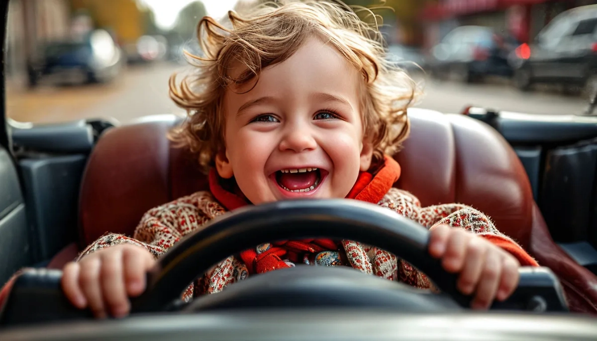 Двухлетний малыш оказался за рулем машины и насмерть задавил двух школьников в Таиланде. Обложка © Шедеврум / Life.ru