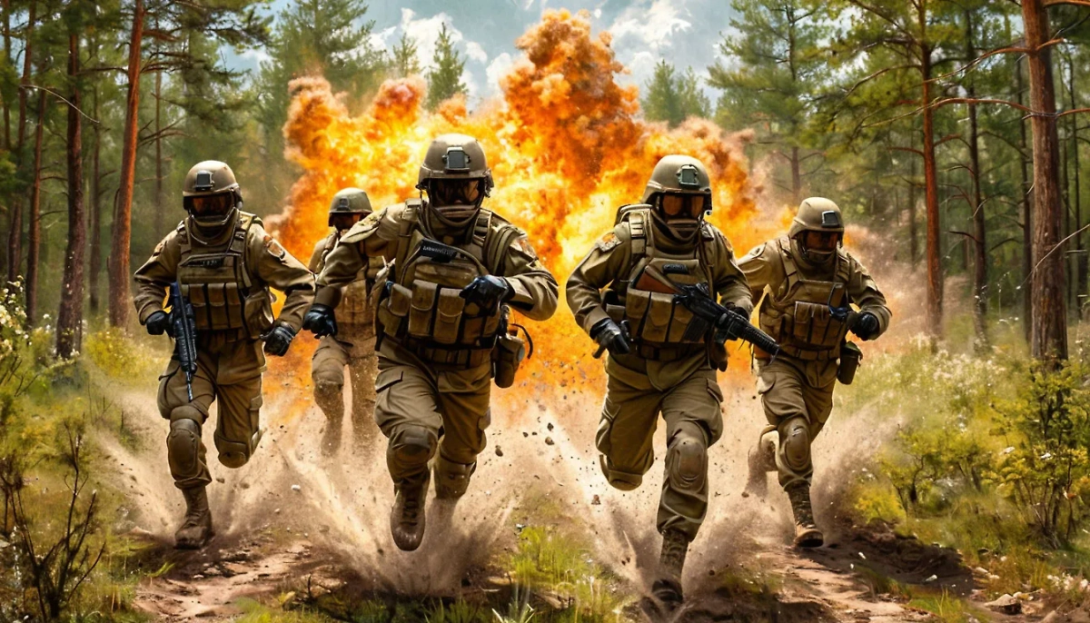 ВСУ подорвались на своих же минах при бегстве из Суджи. Обложка © Шедеврум / Life.ru