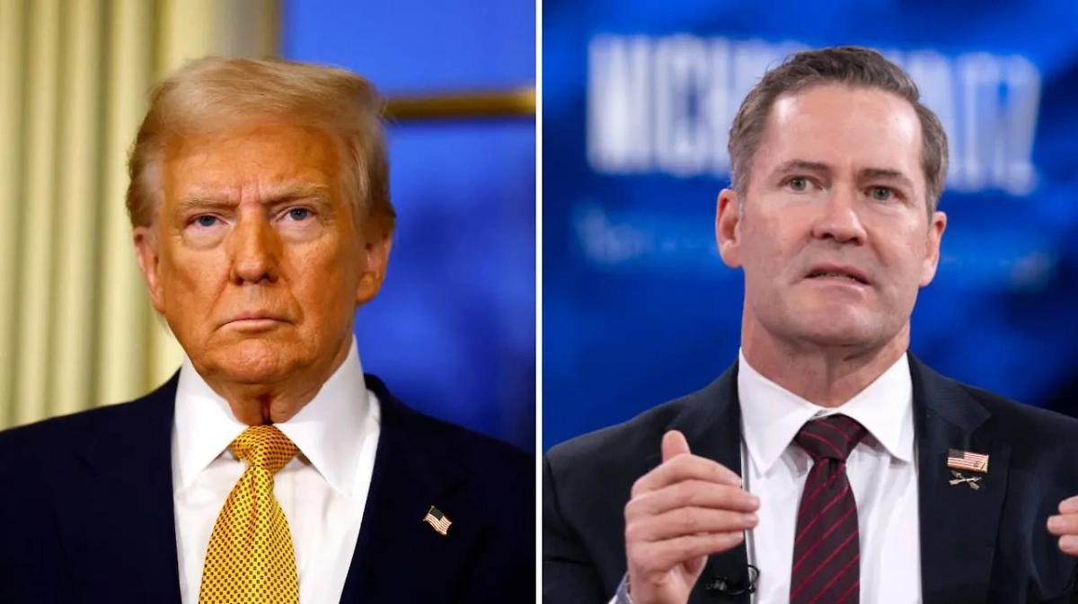 Президент США Дональд Трамп и советник президента США по нацбезопасности Майк Уолтц. Обложка © ТАСС / SARAH MEYSSONNIER, Jose Luis Magana