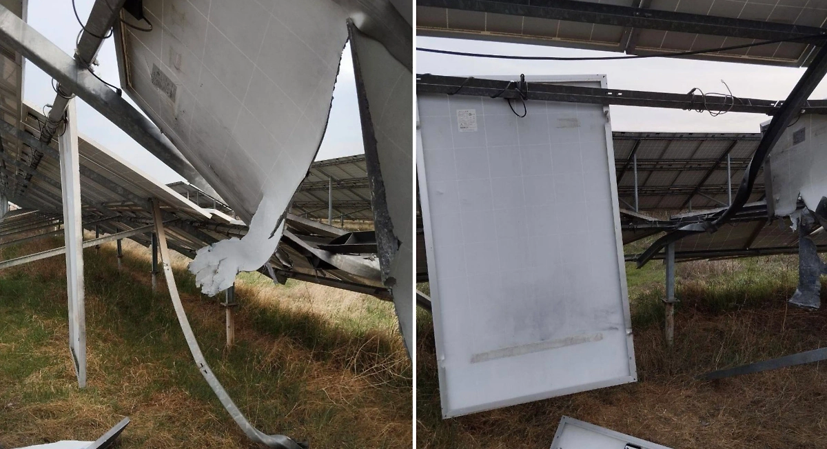 ВСУ атаковали солнечные электростанции в Херсонской области. Фото © Telegram / Владимир Сальдо