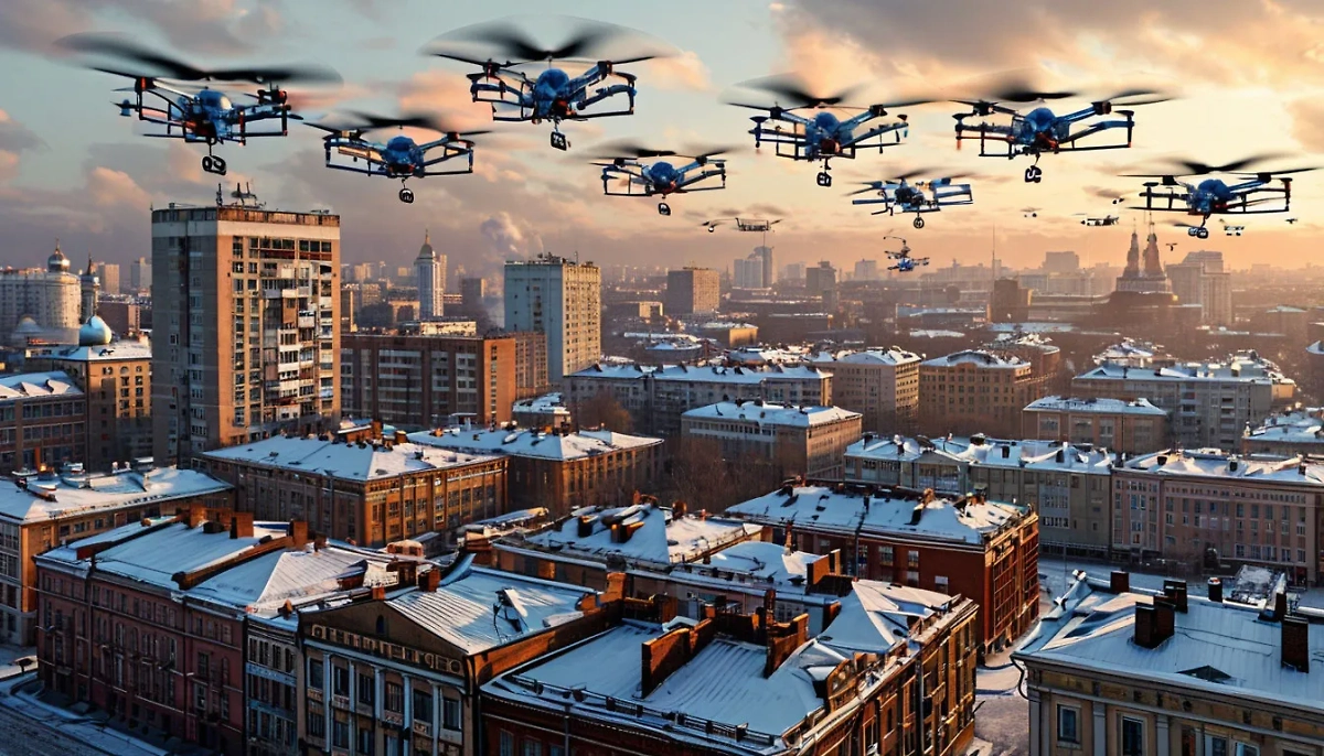 ВСУ атаковали Энгельс беспилотниками типа PD-2 и «Лютый». Обложка © Шедеврум