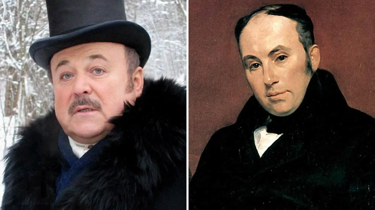 Василий Андреевич Жуковский, великий поэт и учитель цесаревича, очень добрый и мудрый. Фото © «Бедная Настя» (сериал, 2003–2004), режиссёры Владислав Николаев, Пётр Кротенко и др., сценаристы Александр Коровкин, Елена Вержак и др. / Kinopoisk, © Wikipedia / Карл Павлович Брюллов