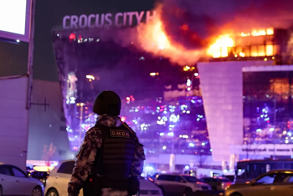 Теракт в «Крокус сити холле» в Красногорске. Фото © ТАСС / Михаил Терещенко
