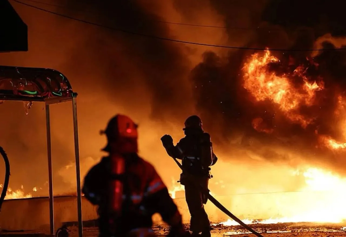 Борьба с природными пожарами в Южной Корее. Обложка © X / Alex_RobertsJ