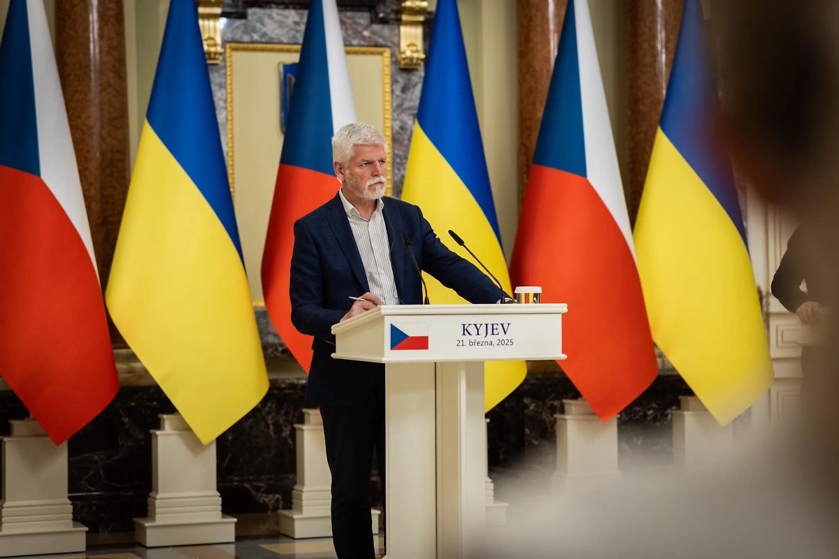Президент Чехии Петр Павел в Киеве 21 марта 2025 года. Фото © Facebook (Соцсеть запрещена в РФ; принадлежит корпорации Meta, которая признана в РФ экстремистской) / Petr Pavel